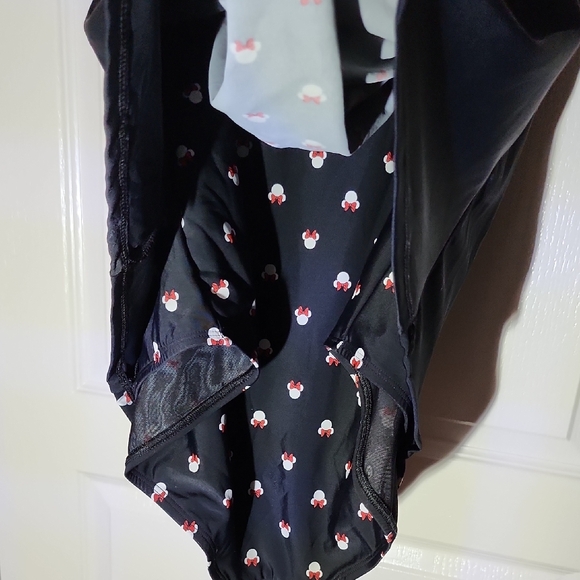 Disney Black and Pink One Piece Swimsuit with Polka Dots - Picture 9 of 9